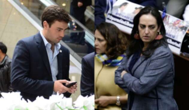 Esteban Santos y María Fernanda Cabal, enfrentados.