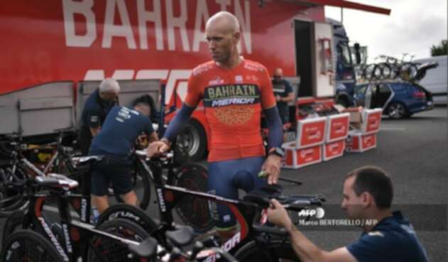 Kristijan Koren, ciclista del Bahrein Merida Kristijan Koren, ciclista del Bahrein Merida