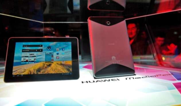 Dispositivos Huawei expuestos en Singapur el 20 de junio de 2011