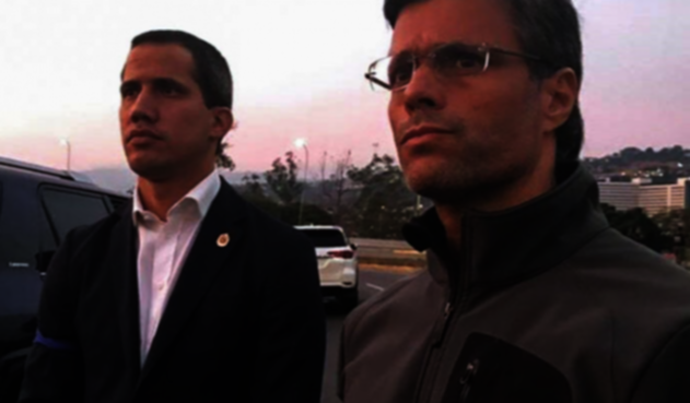 Leopoldo López y Juan Guaidó, líderes de la oposición venezolana
