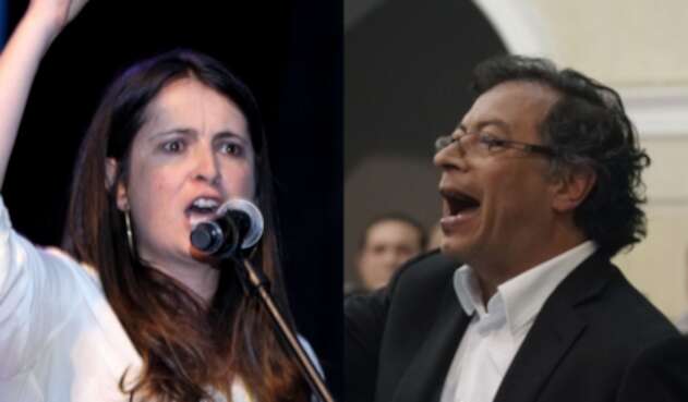 Paloma Valencia y Gustavo Petro, enfrentados.