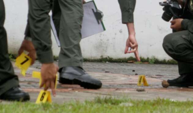 La policía adelantando labores de rigor La policía adelantando labores de rigor