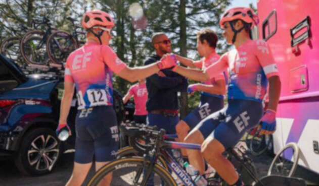 Sergio Higuita (13), mejor colombiano en el Tour de California.