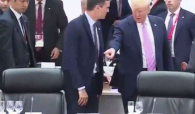 Pedro Sánchez y Donald Trump.