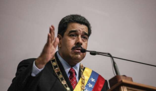 Nicolás Maduro, presidente de Venezuela. Maduro autorizó a la fuerzas militares de Venezuela a responder desde “todos los espacios” a Colombi