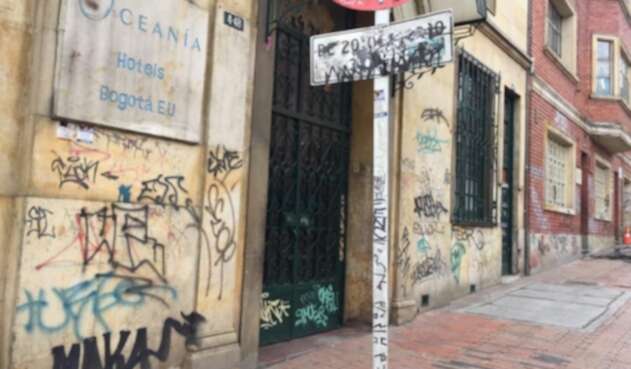 Fachadas vandalizadas en el Centro de Bogotá.