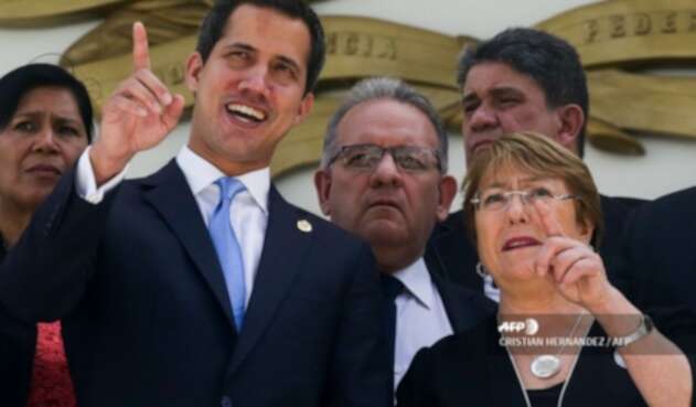 Juan Guaidó y Michelle Bachelet Juan Guaidó y Michelle Bachelet