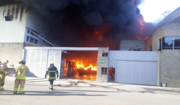Incendio en Funza