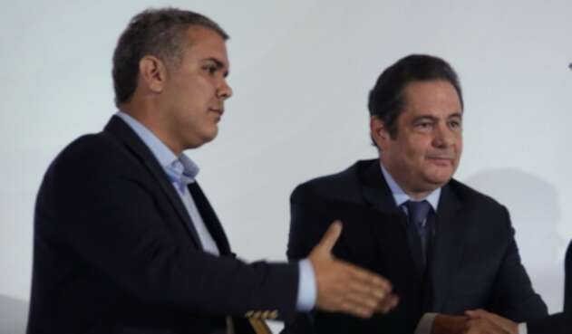 El presidente Iván Duque y el exvicepresidente Germán Vargas Lleras.