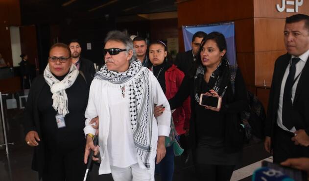 Jesús Santrich así se presentó ante la JEP luego de haberse posesionado como congresista. Jesús Santrich así se presentó ante la JEP luego de haberse posesionado como congresista.