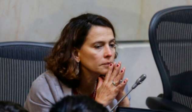Nancy Patricia Gutiérrez, exministra del Interior, en el Senado de la República, en Bogotá