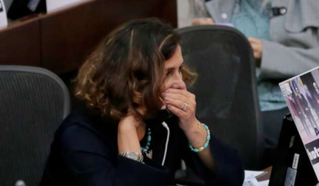Nancy Patricia Gutiérrez, ministra del Interior, en el Congreso de la República