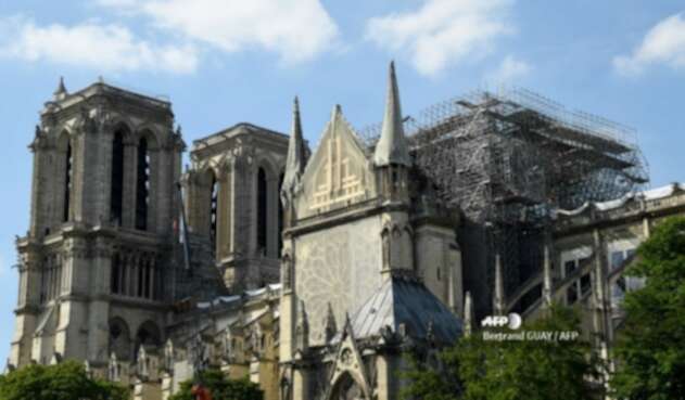 Catedral Notre Dame de París tras el incendio