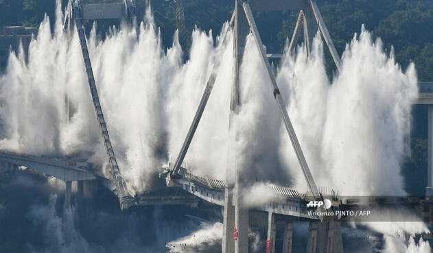 Puente desplomado en Italia