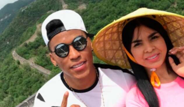 Roger Martínez y Jennifer Villalba Larios durante su estadía en China