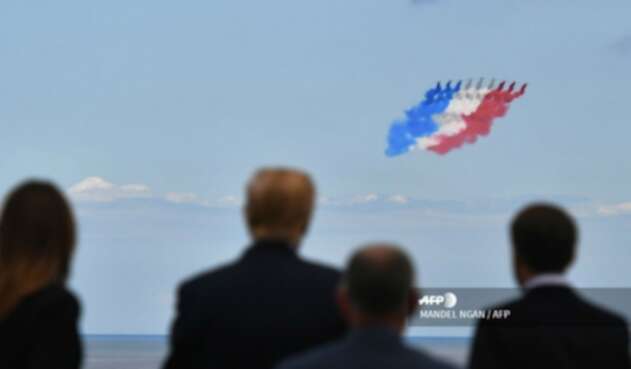 Donald Trump y Emmanuel Macron en homenaje al desembarco en Normandía Donald Trump y Emmanuel Macron en homenaje al desembarco en Normandía