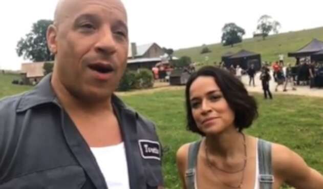 Vin Diesel y Michelle Rodríguez