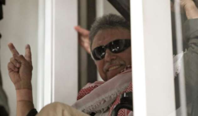Jesús Santrich, poco después de recuperar su libertad, en Bogotá.
