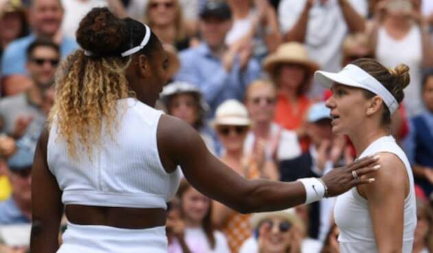 Serena Williams y Simona Halep. Serena Williams y Simona Halep.