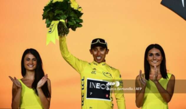 Tour de Francia - podio Egan Bernal campeón