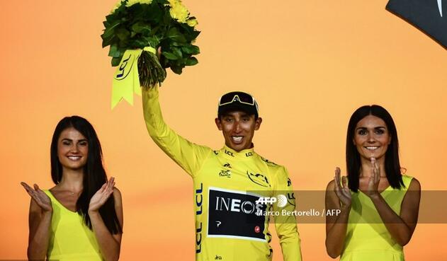 Tour de Francia - podio Egan Bernal campeón