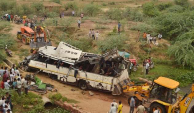 Accidente de tránsito en la India
