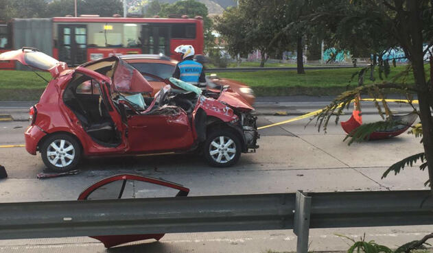 Accidente en la Autopista Norte con Calle 153