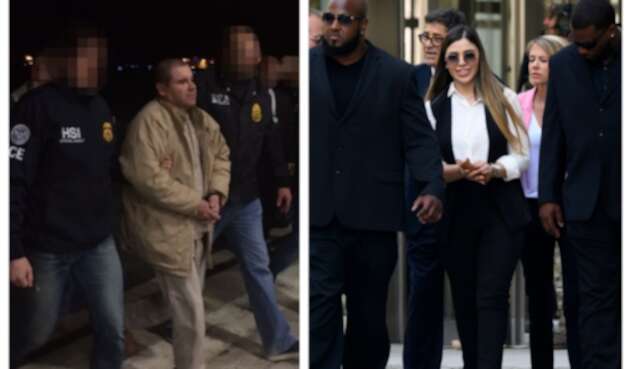 Chapo Guzmán y su esposa
