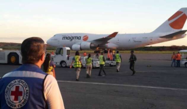 Tercer cargamento de ayuda humanitaria llega a Venezuela desde Italia. Tercer cargamento de ayuda humanitaria llega a Venezuela desde Italia.