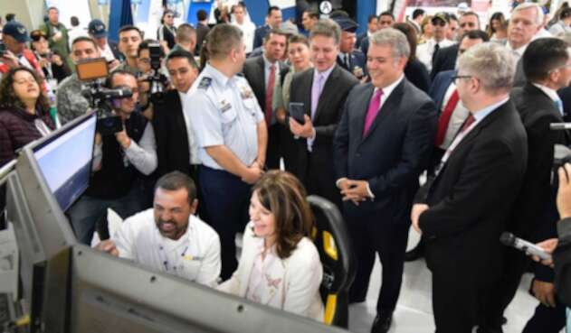 Presidente Iván Duque en la celebración de los 100 años de la fuerza aérea.