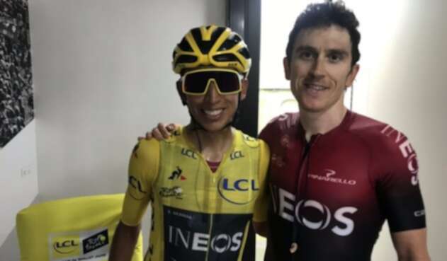 Egan Bernal y Geraint Thomas, integrantes del Ines campeones del Tour de Francia 2019 y 2018, respectivamente Egan Bernal y Geraint Thomas, integrantes del Ines campeones del Tour de Francia 2019 y 2018, respectivamente