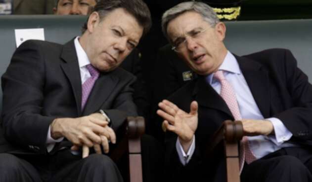Álvaro Uribe y Juan Manuel Santos
