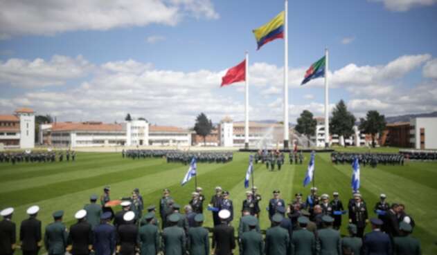 El presidente Iván Duque con la cúpula militar, el 17 de diciembre de 2018 en Bogotá