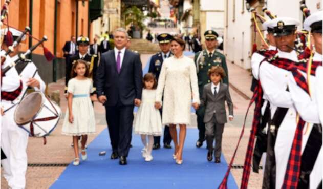 Iván Duque y su familia