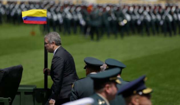 El presidente Iván Duque con la cúpula militar, el 17 de diciembre de 2018 en Bogotá El presidente Iván Duque con la cúpula militar, el 17 de diciembre de 2018 en Bogotá