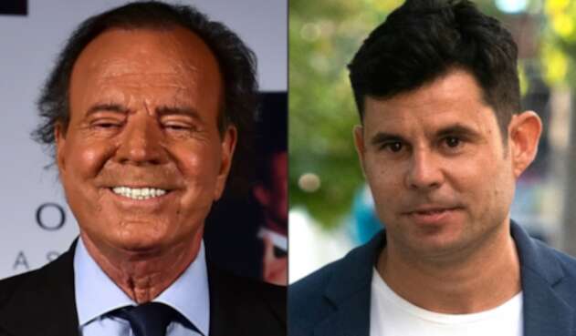 Julio Iglesias y su hijo Javier Santos