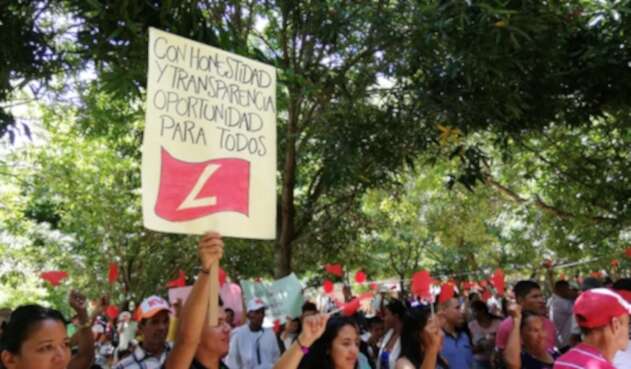 Liberales en Curumaní, Cesar protestan contra la dirección nacional del Partido