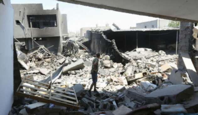 Bombardeo en Libia