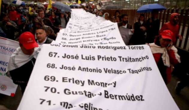 Marcha en pro de los líderes sociales