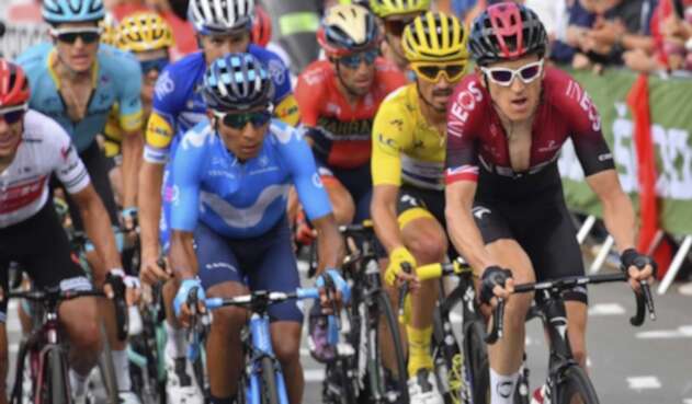 Nairo Quintana disputando el Tour de Francia