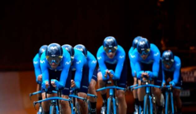 El Movistar Team en la crono del Tour de Francia 2019 El Movistar Team en la crono del Tour de Francia 2019