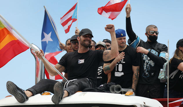 Ricky Martin encabezó las protestas en Puerto Rico.