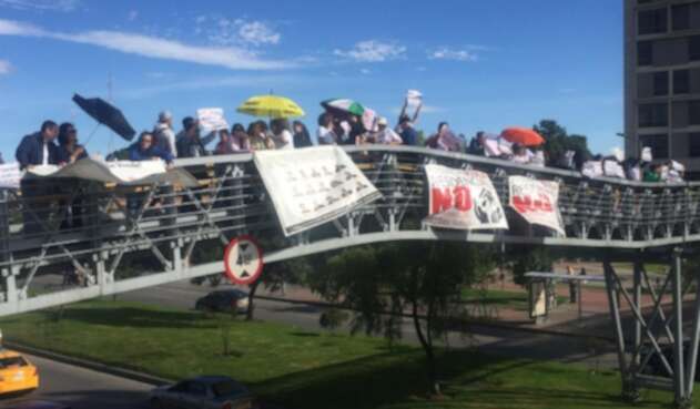 Protestas contra el POT en Bogotá.