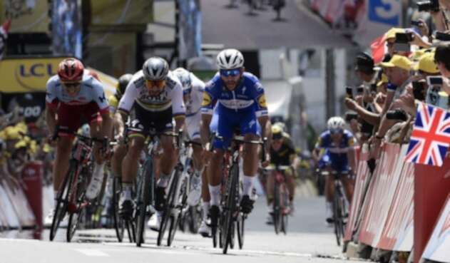 Fernando Gaviria y Marcel Kittel en el Tour de Francia 2018