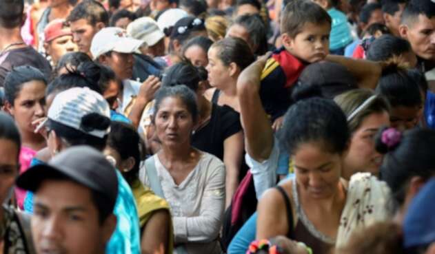 Migrantes venezolanos en Villa del Risario, en Colombia.