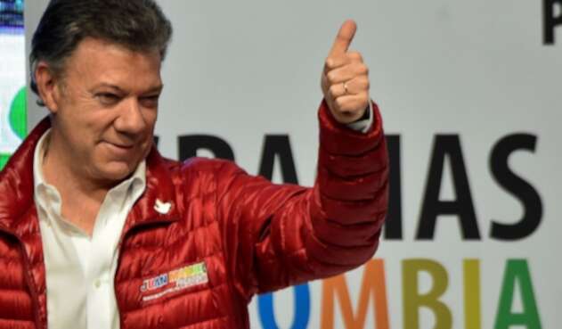 Juan Manuel Santos, durante la campaña por la reelección en 2014. Juan Manuel Santos, durante la campaña por la reelección en 2014.