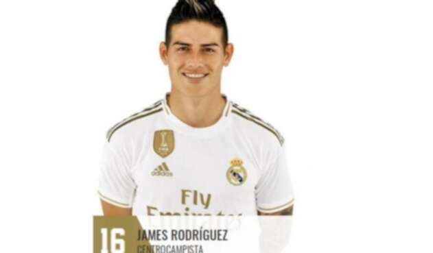 James Rodríguez sería el número 16 del Madrid para la temporada 19-20