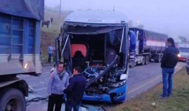 Siete lesionados dejó accidente en vía Tunja-Paipa