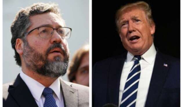 Ernesto Araújo y Donald Trump. Ernesto Araújo y Donald Trump.