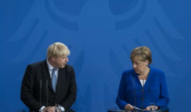 Boris Johnson y Ángela Merkel se reunieron